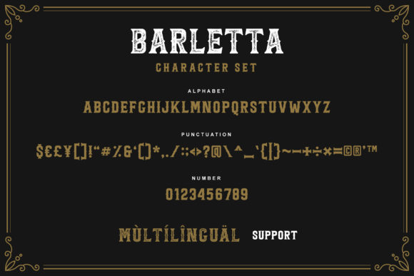 Beispiel einer Barletta-Schriftart #6